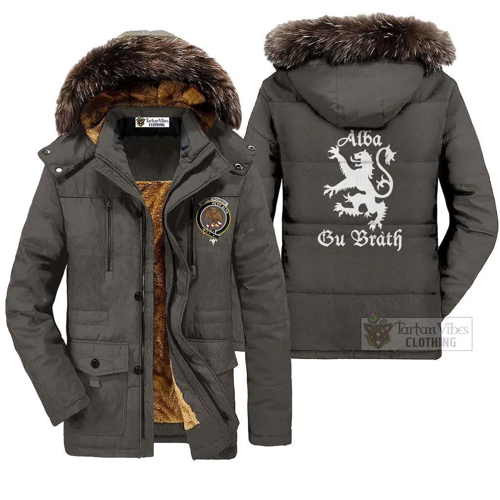 Abercrombie Family Crest Parka Jacket Lion Rampant Alba Gu Brath Style