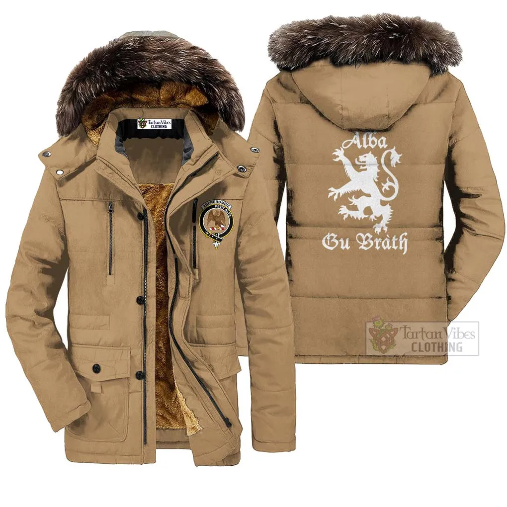 Abercrombie Family Crest Parka Jacket Lion Rampant Alba Gu Brath Style