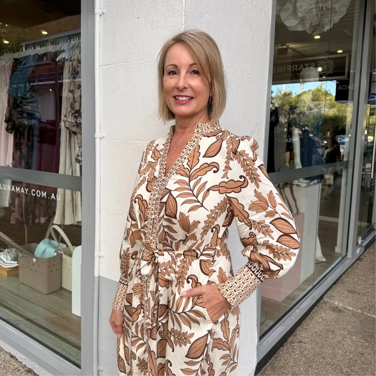 Acacia Shirt Dress (Brown)