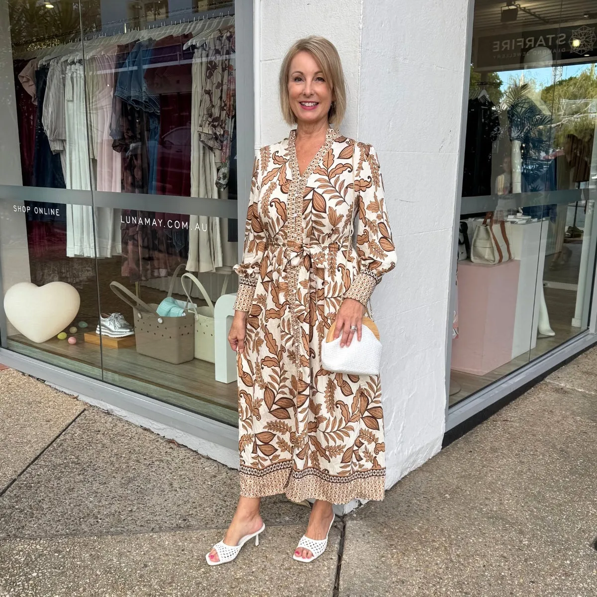 Acacia Shirt Dress (Brown)