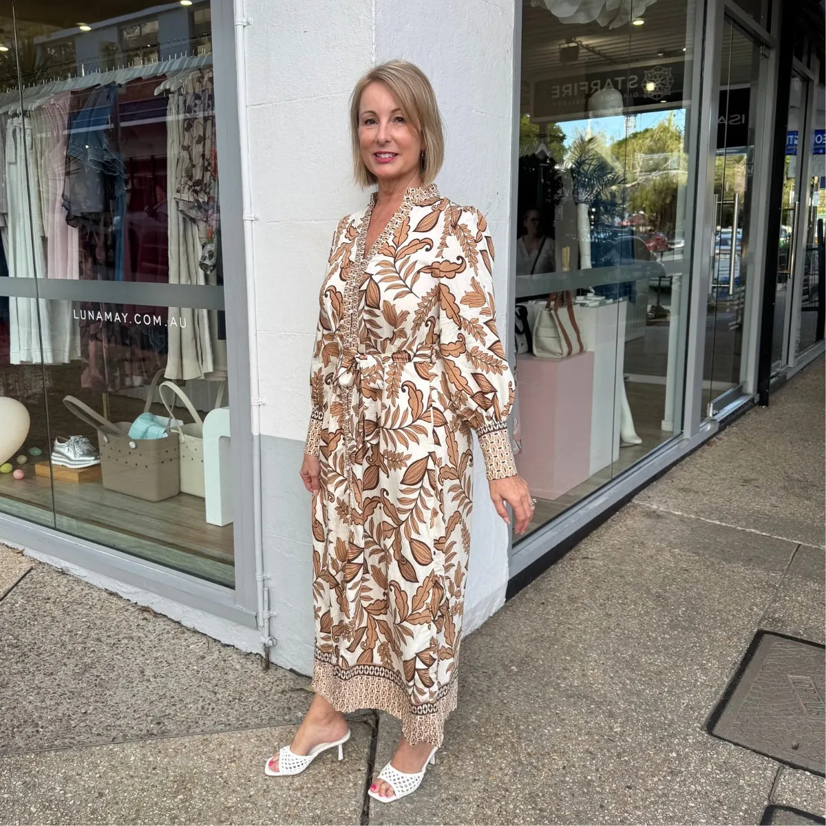 Acacia Shirt Dress (Brown)