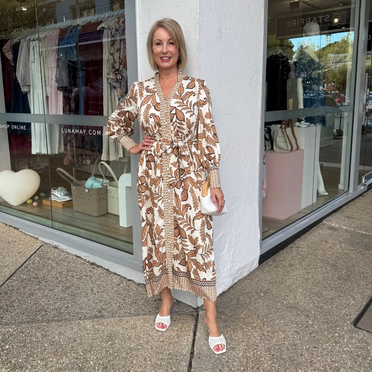 Acacia Shirt Dress (Brown)