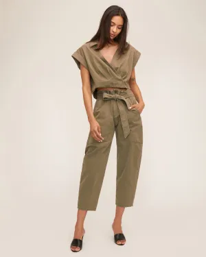 Adler Canvas Balloon Pant in Military Green