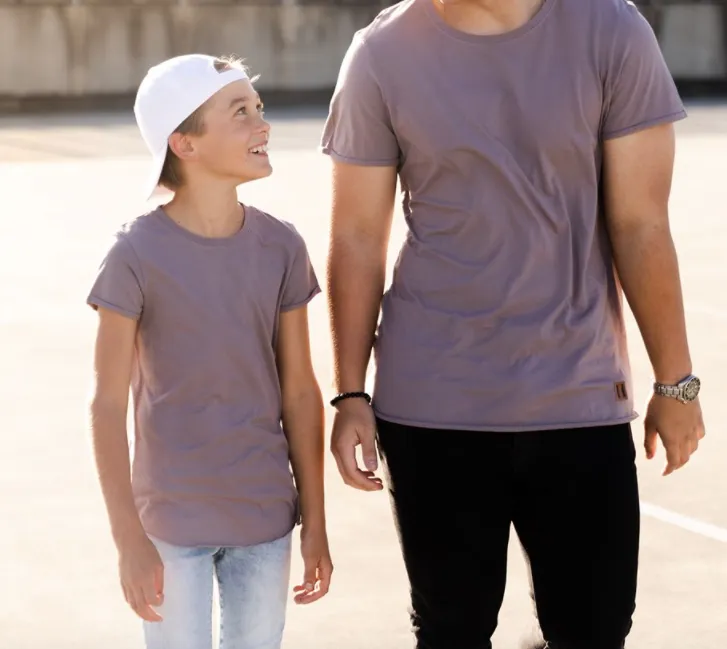 Beau Hudson - Kids Raw Edge Tee - Vintage Plum