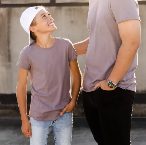 Beau Hudson - Kids Raw Edge Tee - Vintage Plum
