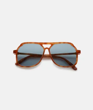 Carla Colour VITO LAPIS OAK / oversized, light tort aviator sunglasses