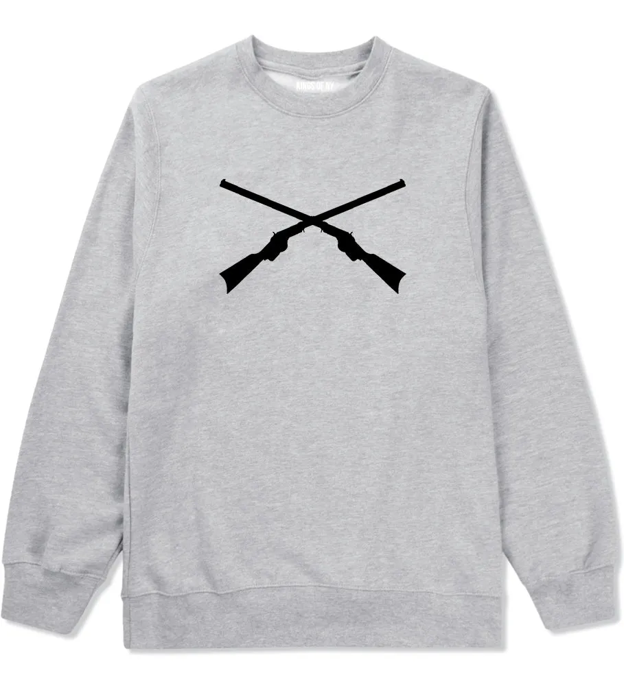 Civil War Guns Crossed Mens Crewneck Sweatshirt