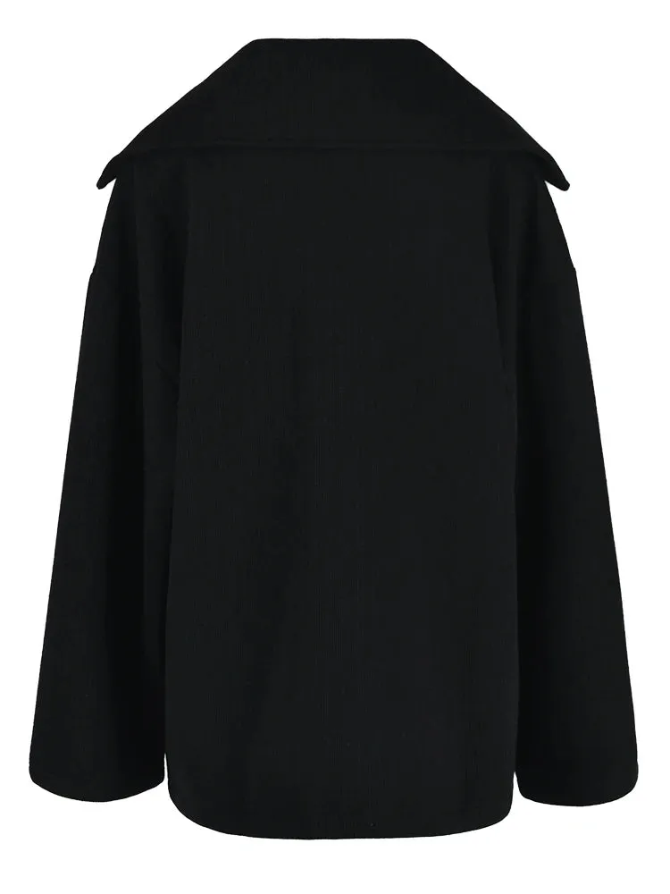 Colorblock Loose Pullover Sweatshirts For Women V Neck Long Sleeve Minimalist Casual Sweatshirt Female Fashion 2023