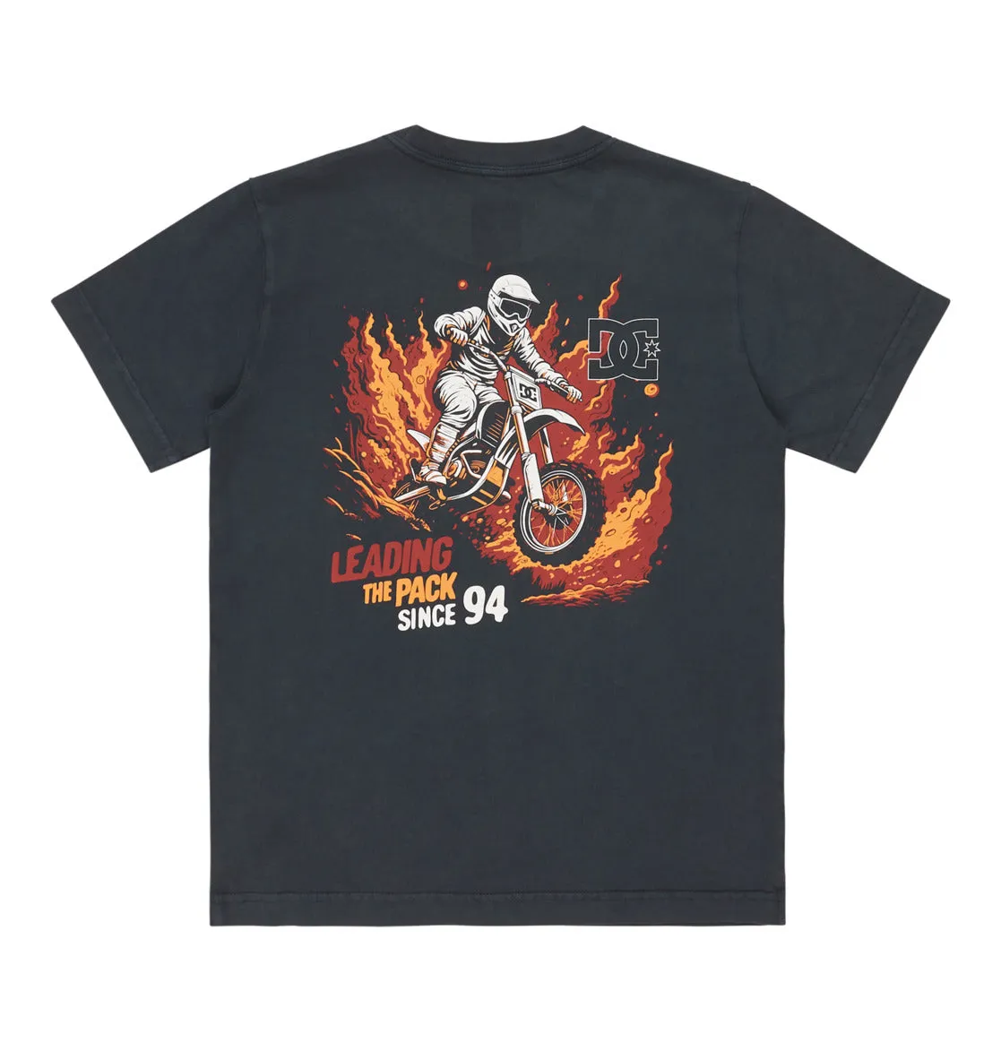 DC Kid'sLeading The Pack Short Sleeves T-Shirt (8-16) Black Acid ADBZT03307-BAC