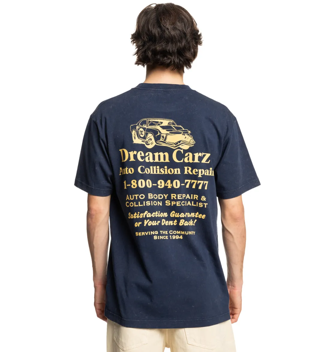 DC Men's Fix Up Short Sleeves T-Shirt Dress Blues Rain Wash ADYZT05470_BTKW