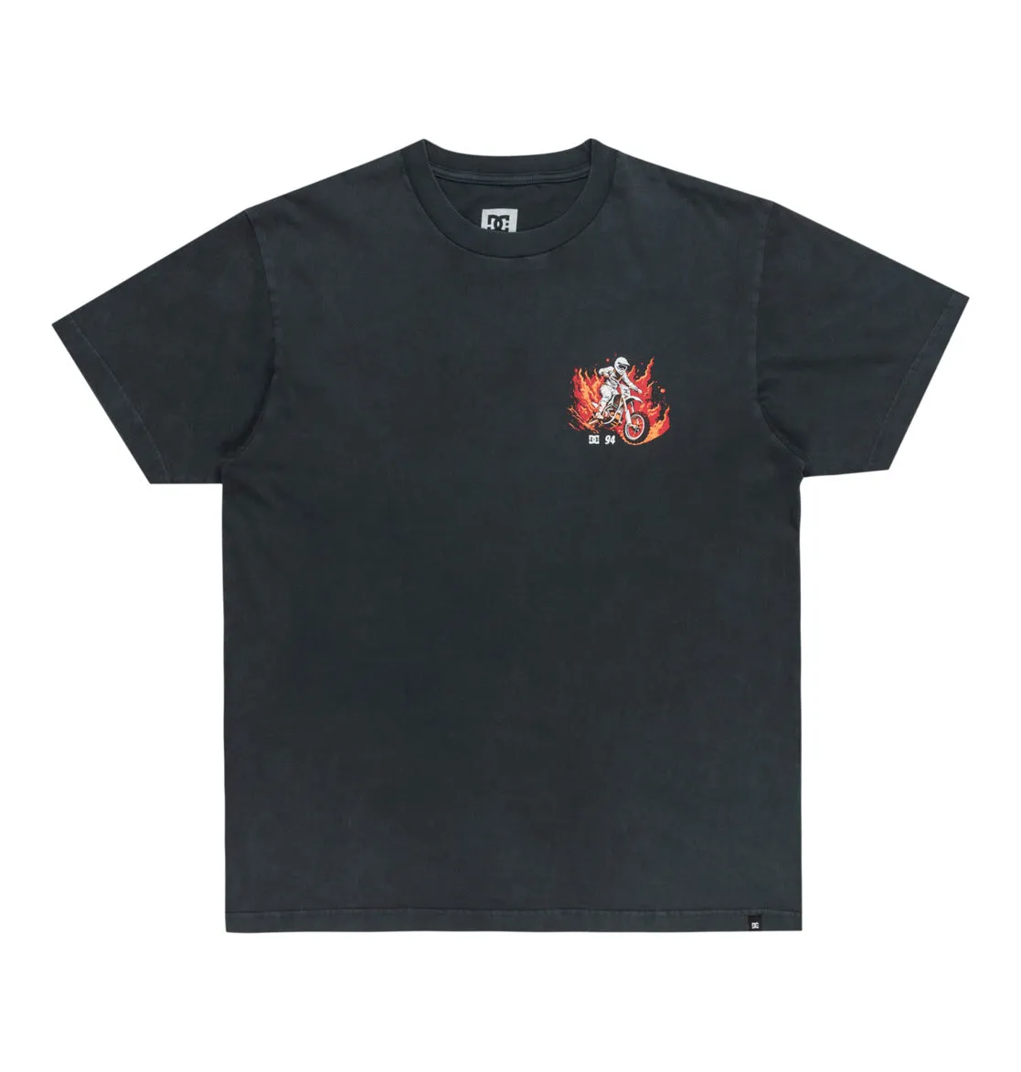 DC Men's Leading The Pack T-Shirt Black Acid ADYZT05465_BAC