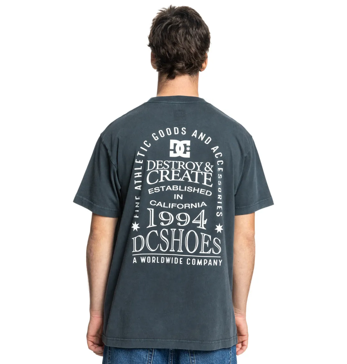 DC Men's Line Up T-Shirt Black Acid ADYZT05446_BAC