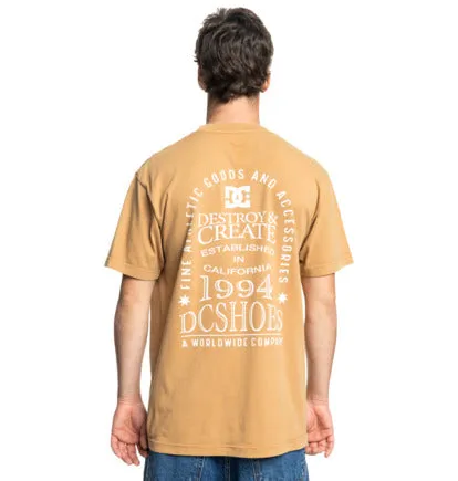 DC Men's Line Up T-Shirt Medal Bronze Acid Wash ADYZT05446_CMVW