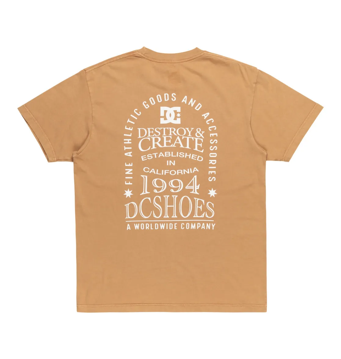 DC Men's Line Up T-Shirt Medal Bronze Acid Wash ADYZT05446_CMVW