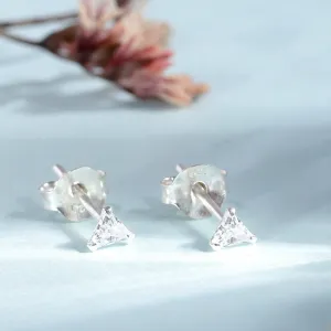 Edgy Triangle 925 Silver Earrings