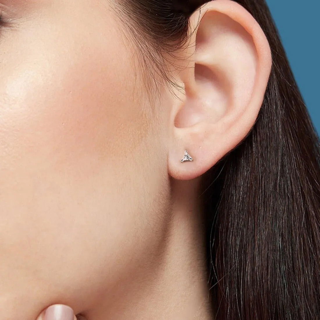 Edgy Triangle 925 Silver Earrings