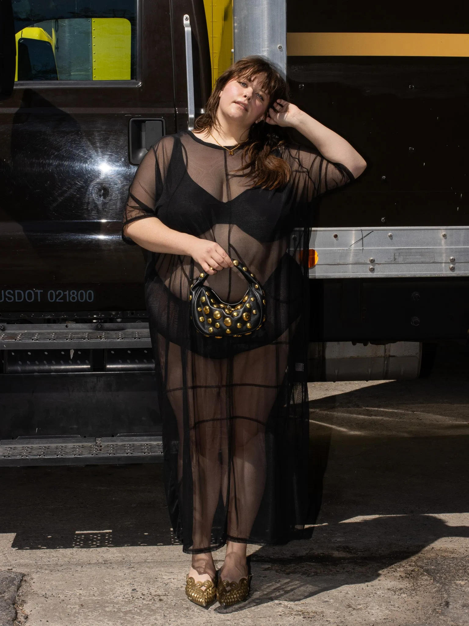 Elyse on Mars - Sheer Panel Dress