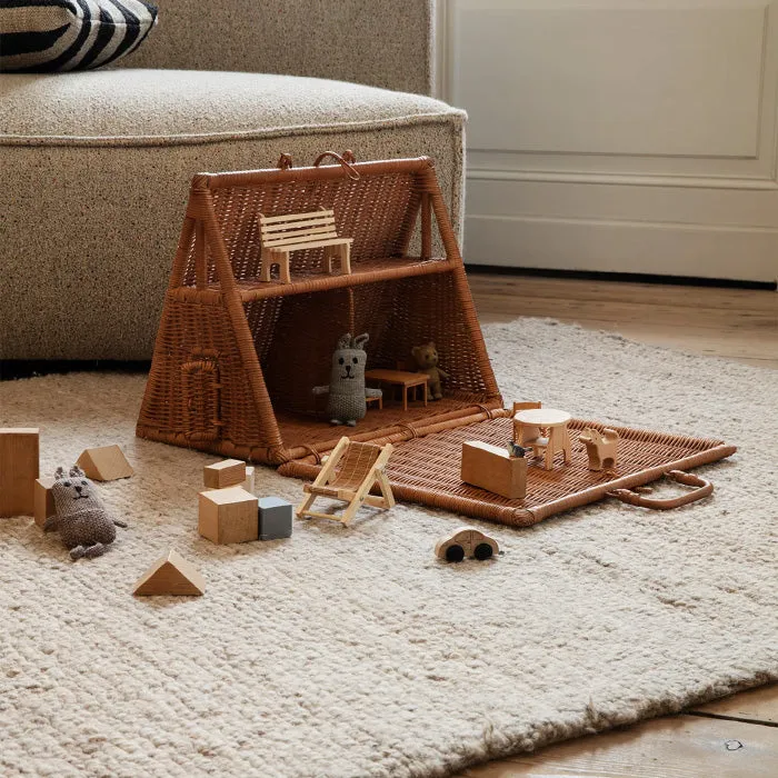 Ferm Living Kids Braided A-house Rattan Dollhouse