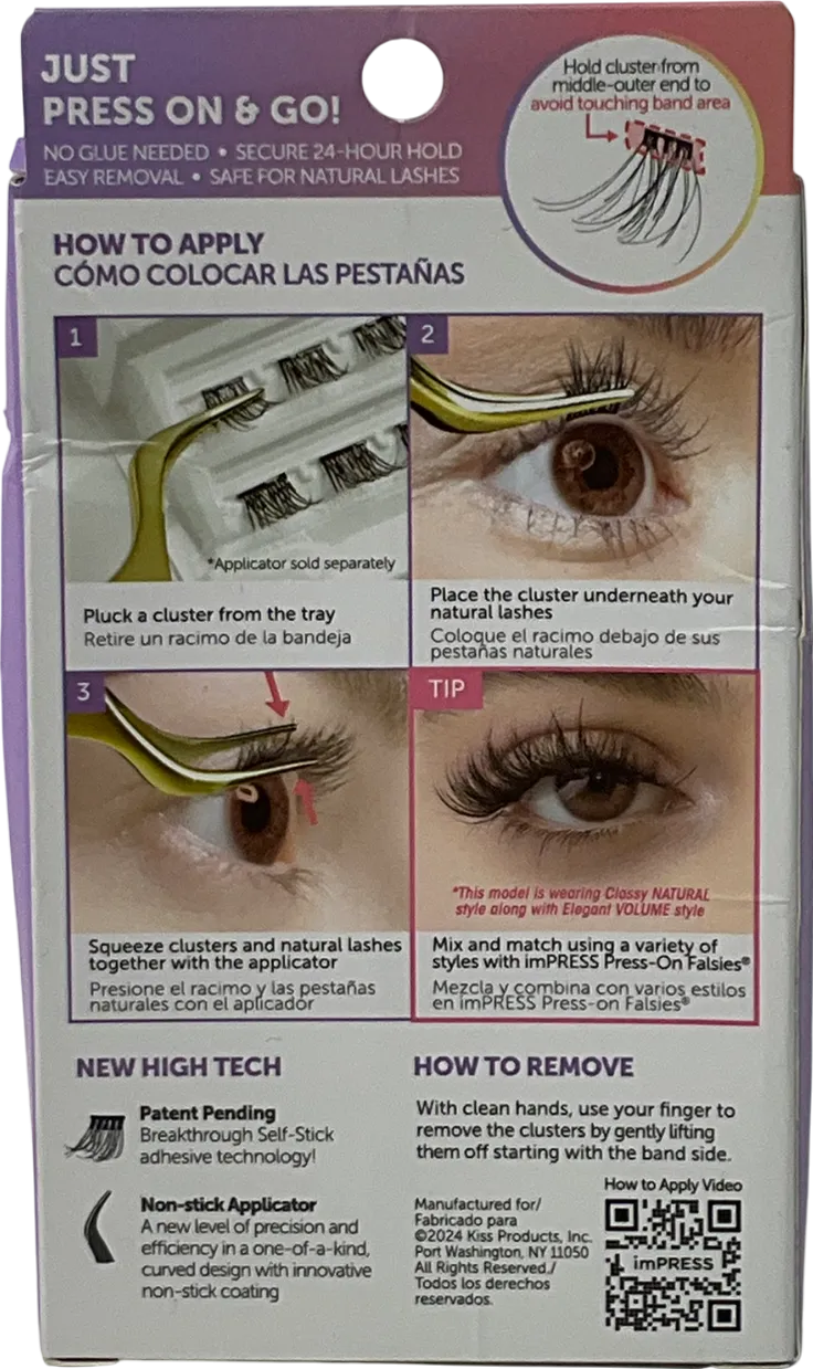 impress Impress Press On Single Lashes Edgy Wispy 12cluster