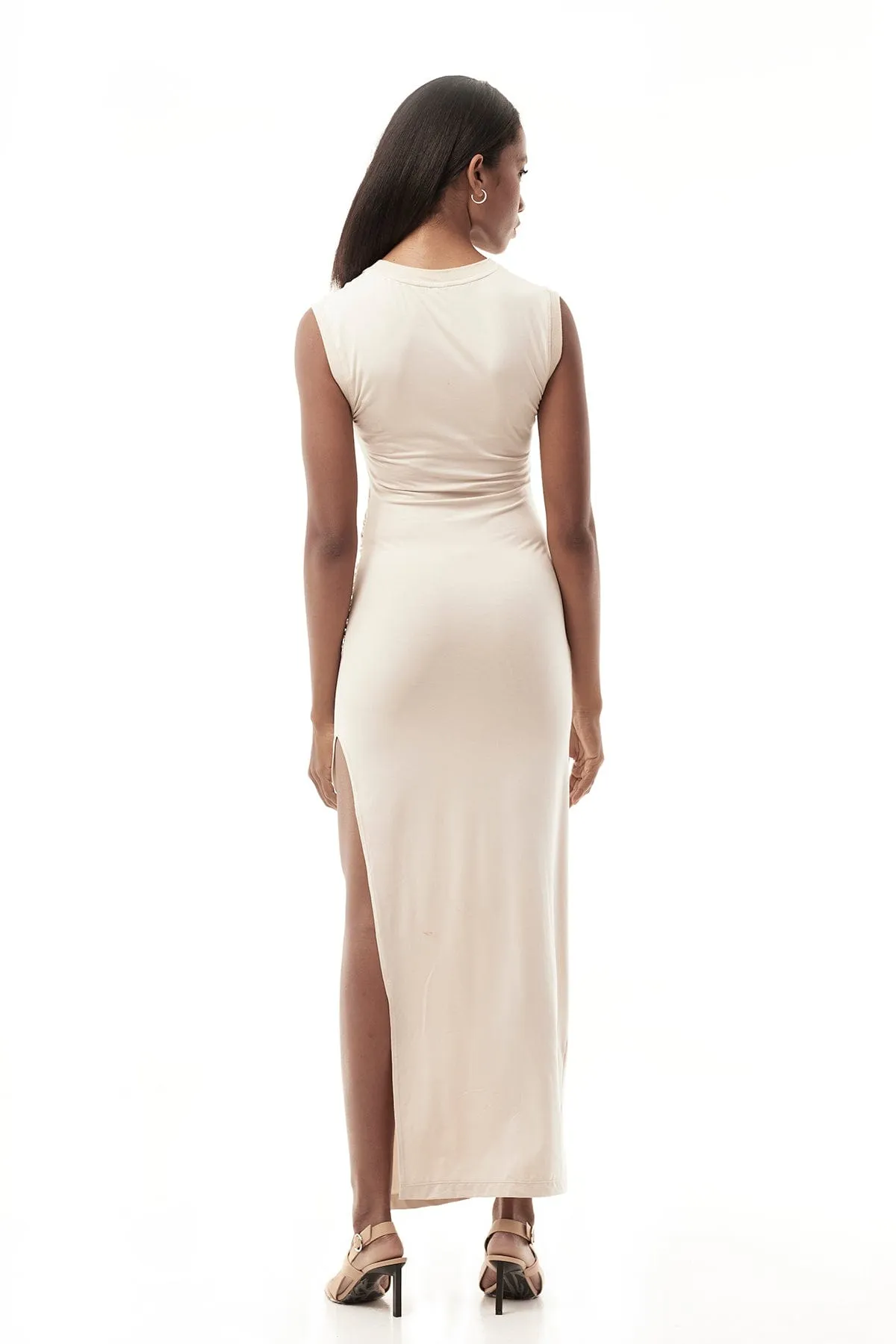 JERSEY T-SHIRT DRESS IN WINTER WHITE