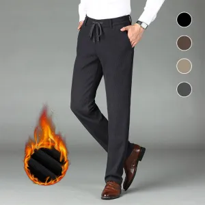 Leuk cadeau! Heren verdikte elastische taille corduroy broek