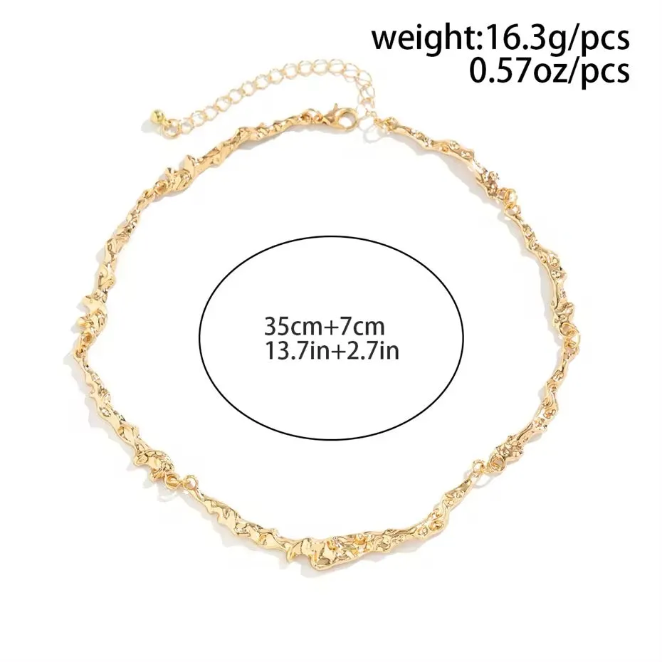 Luxury Elegant Irregular Bone Chain Necklace