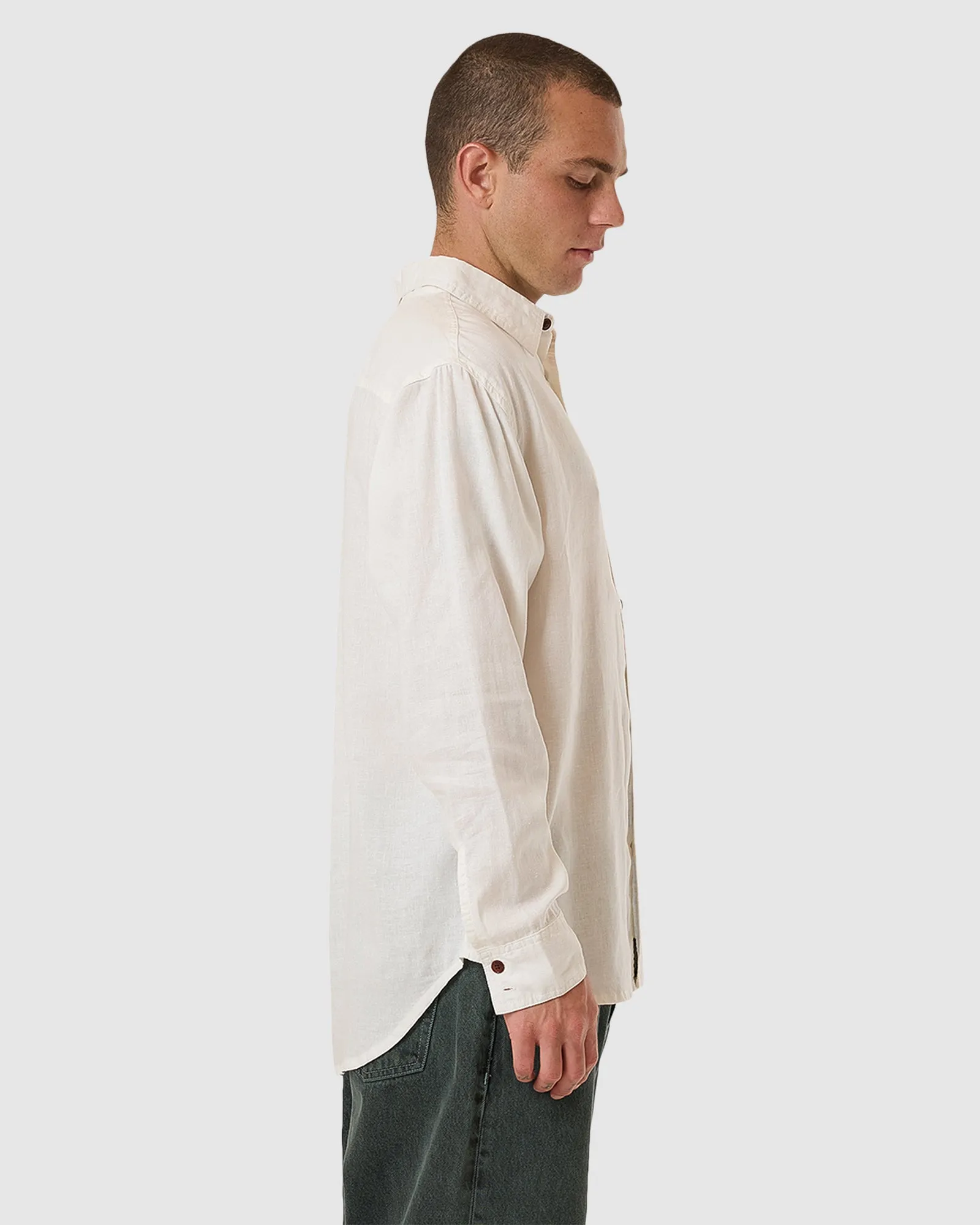 MENS HEMP MINIMAL THRILLS OVERSIZE SHIRT
