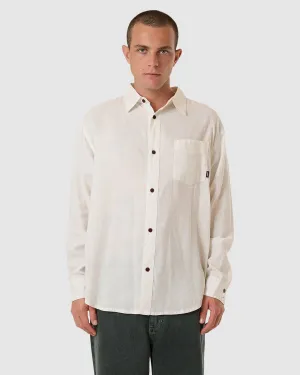MENS HEMP MINIMAL THRILLS OVERSIZE SHIRT