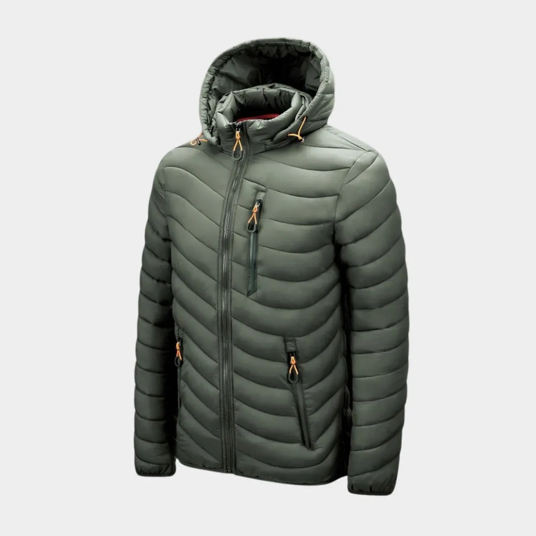 Men's Hooded Waterproof Parka Coat - Warm Casual Autumn Winter Outerwear with Detachable Hat, Army Green, Black, and More