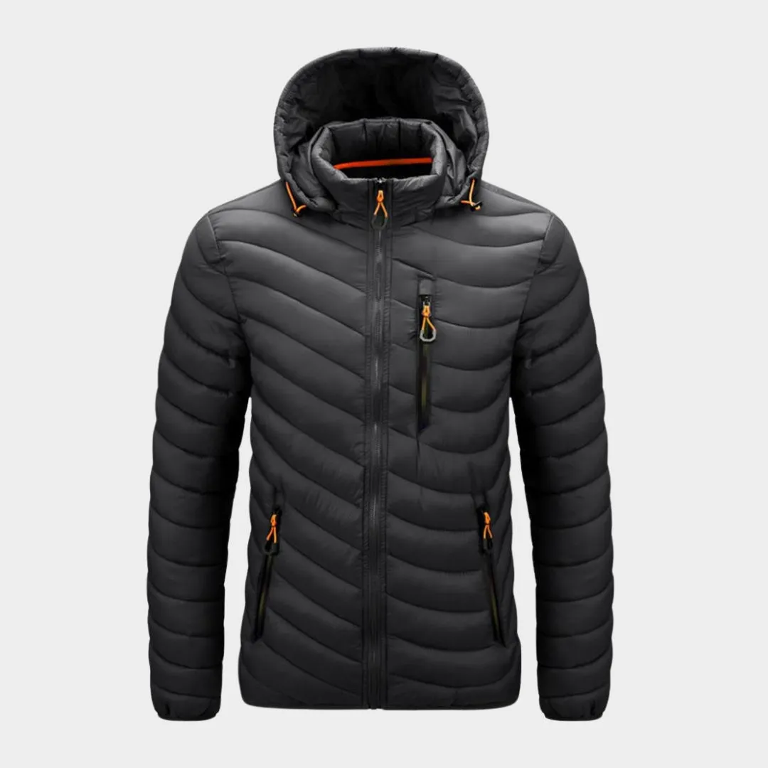 Men's Hooded Waterproof Parka Coat - Warm Casual Autumn Winter Outerwear with Detachable Hat, Army Green, Black, and More