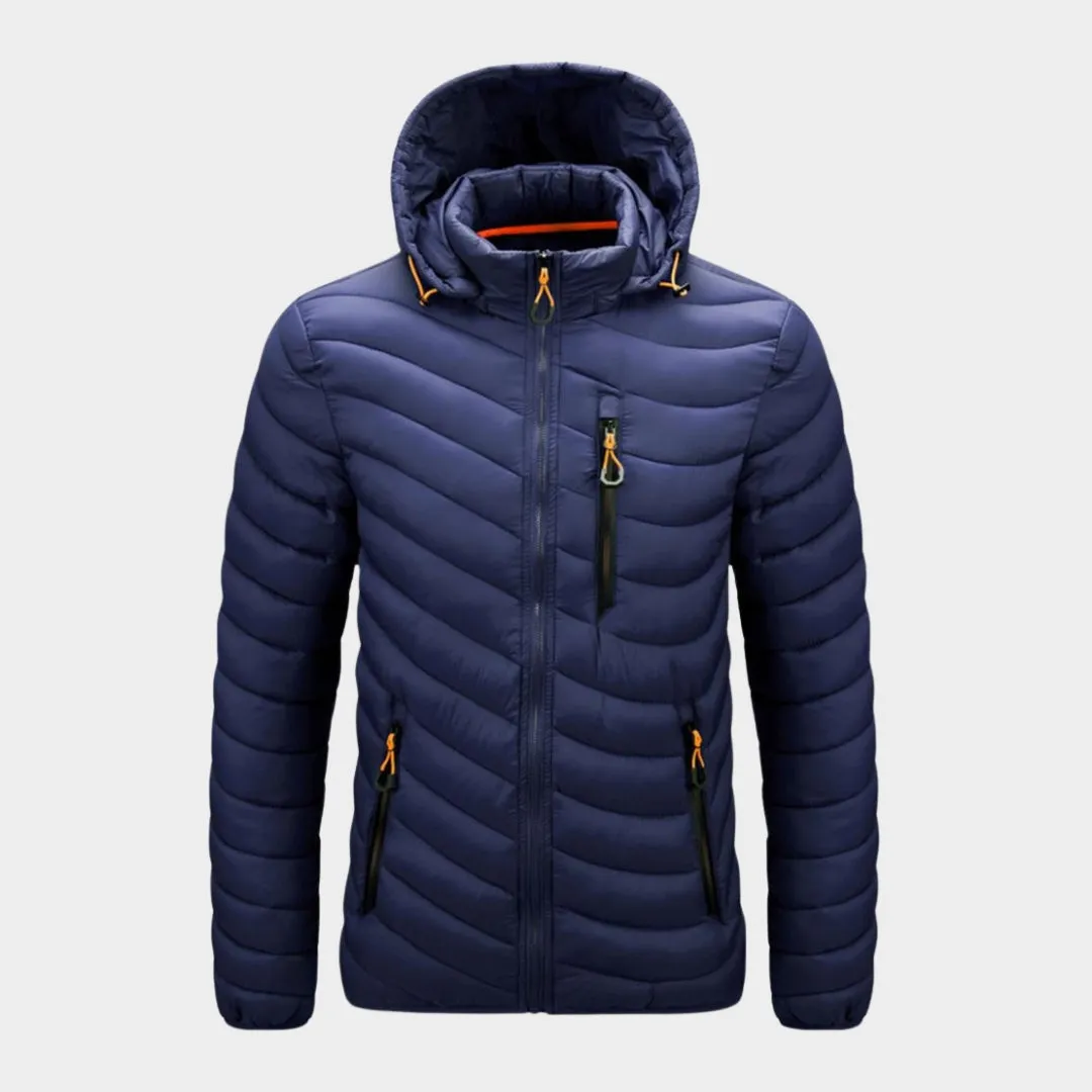 Men's Hooded Waterproof Parka Coat - Warm Casual Autumn Winter Outerwear with Detachable Hat, Army Green, Black, and More