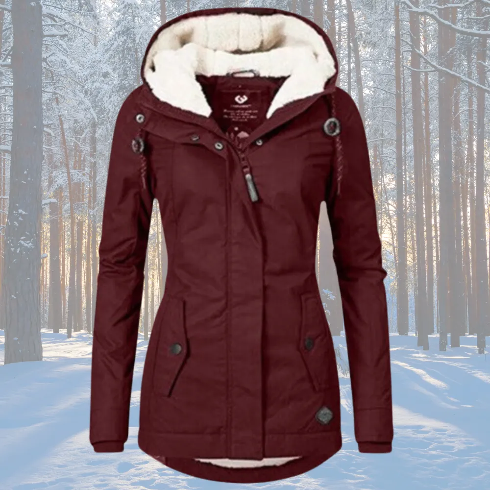 Naomi  | Fleece Lined Hooded Parka Jacket