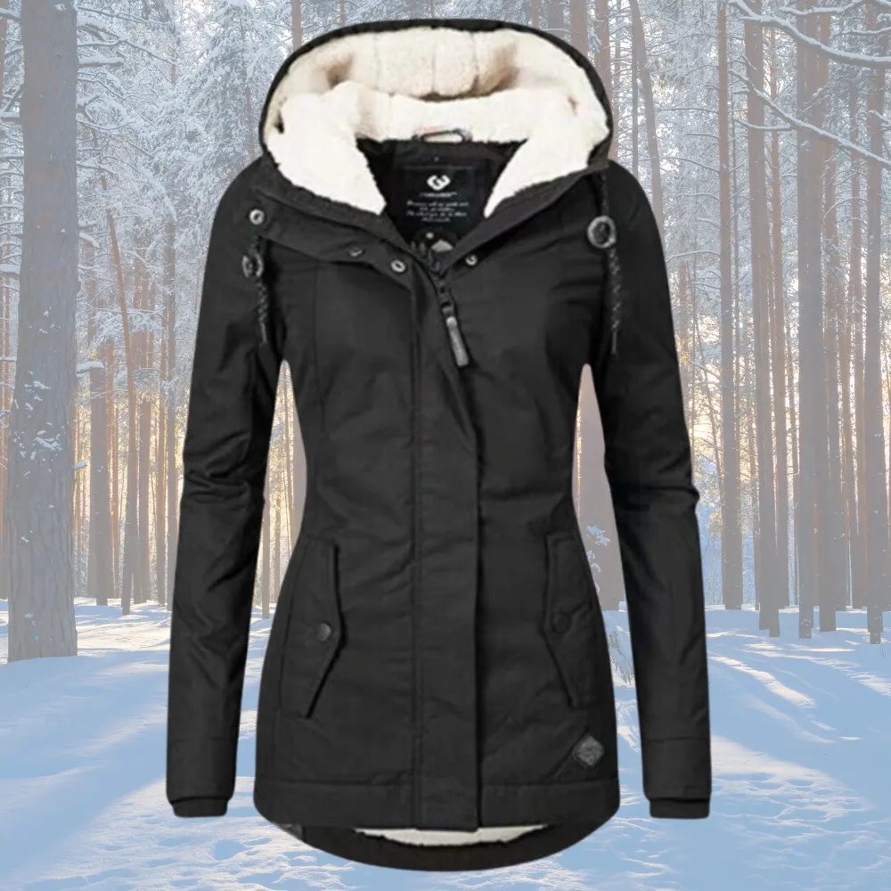 Naomi  | Fleece Lined Hooded Parka Jacket
