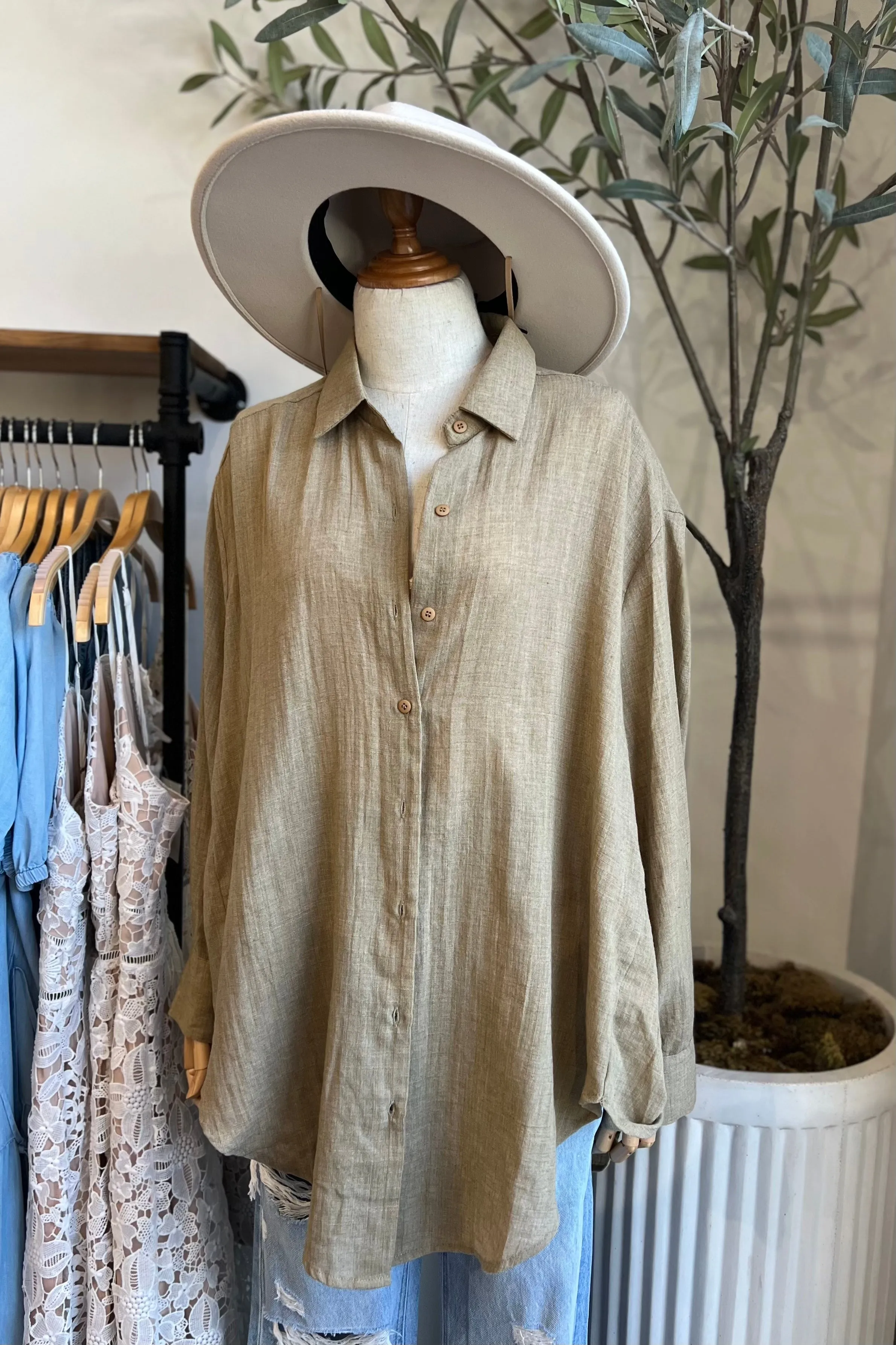 OJAI TOFFEE OVERSIZED SHIRT
