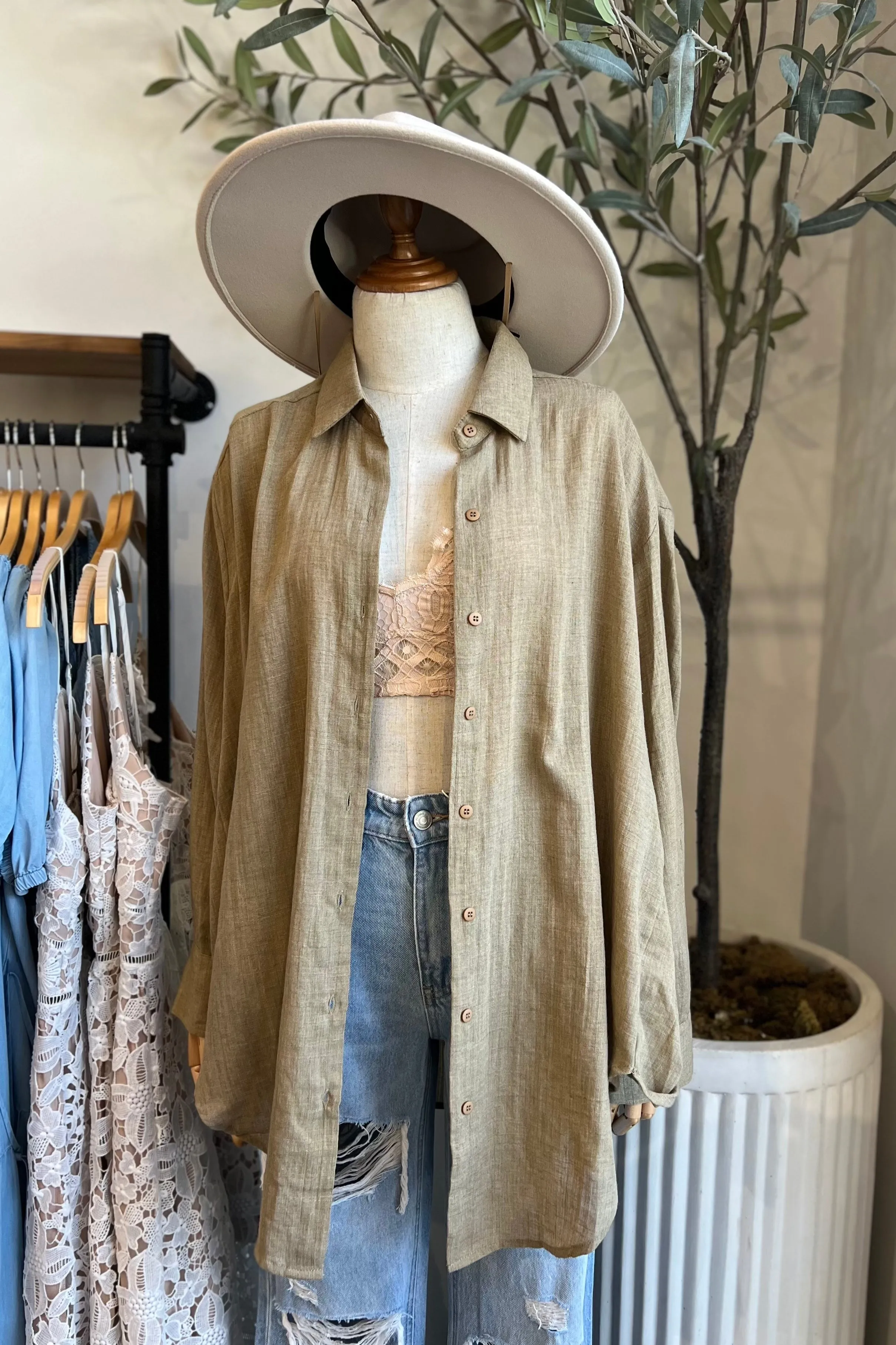OJAI TOFFEE OVERSIZED SHIRT
