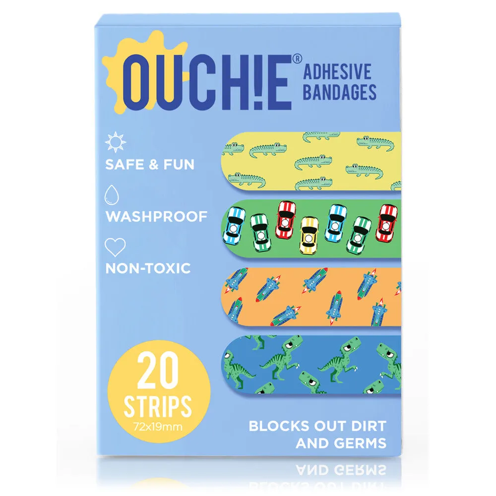 Ouchie x MuSo Non-Toxic Printed Bandages & Adventure Awaits Non-Toxic Printed Bandages Combo Pack (40 Pack) 