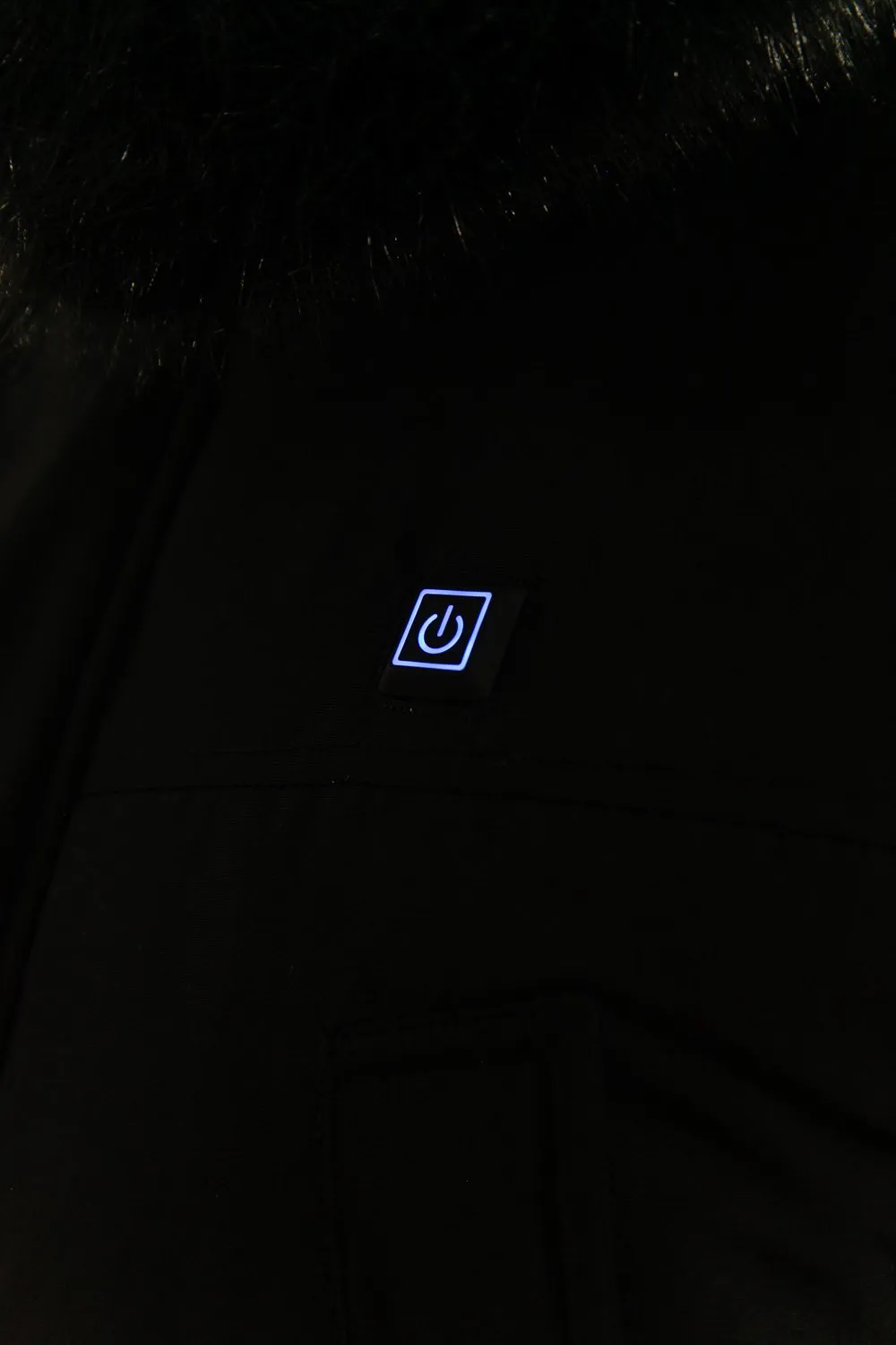 Parka chauffante fourrure noir