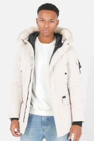 Parka fourrure déperlante Beige clair