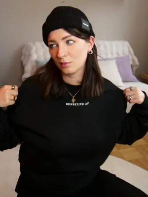 Sensitive AF Sweatshirt in Schwarz