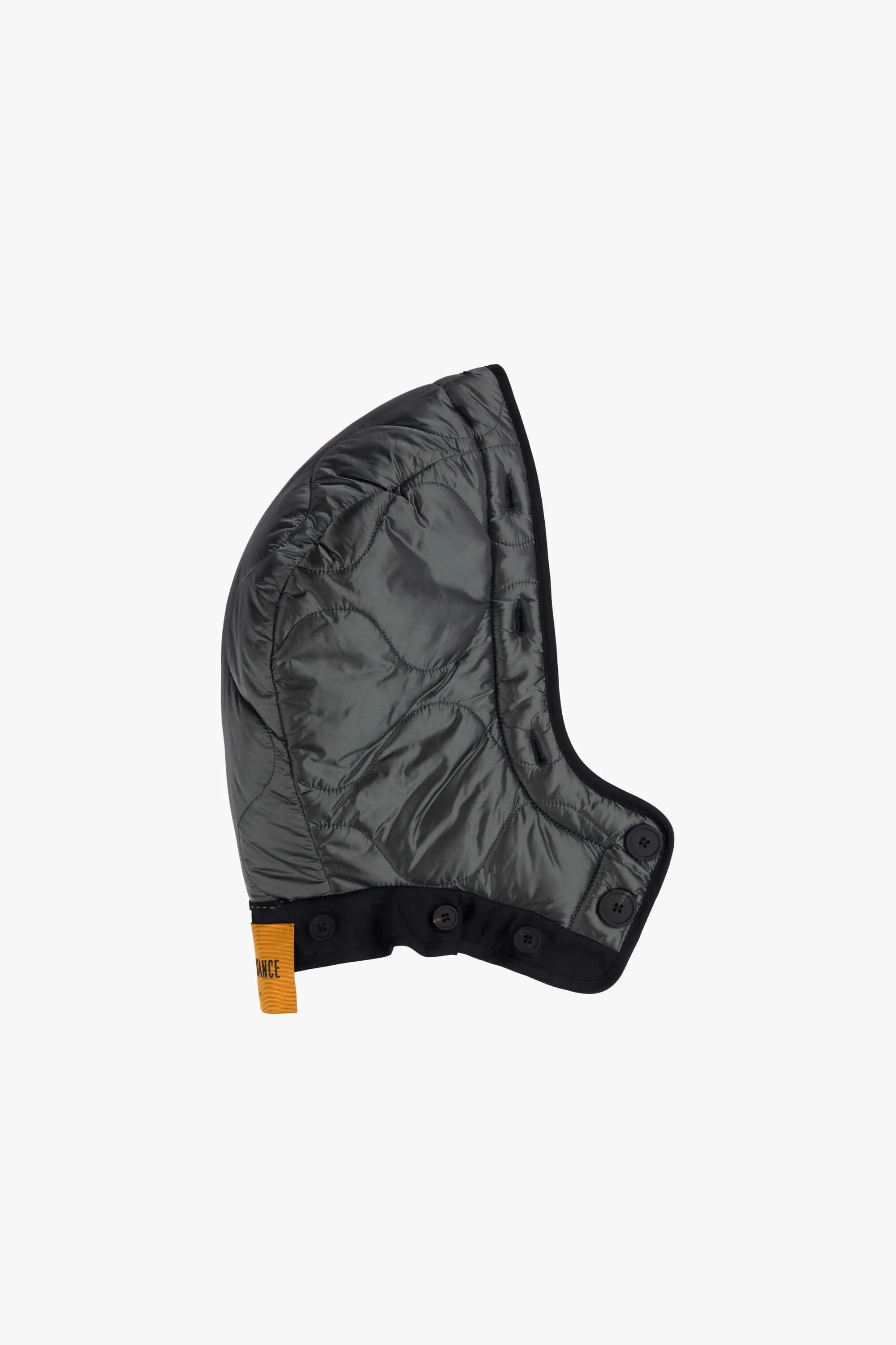 Shearling Quilt Hood - Black / Anthracite