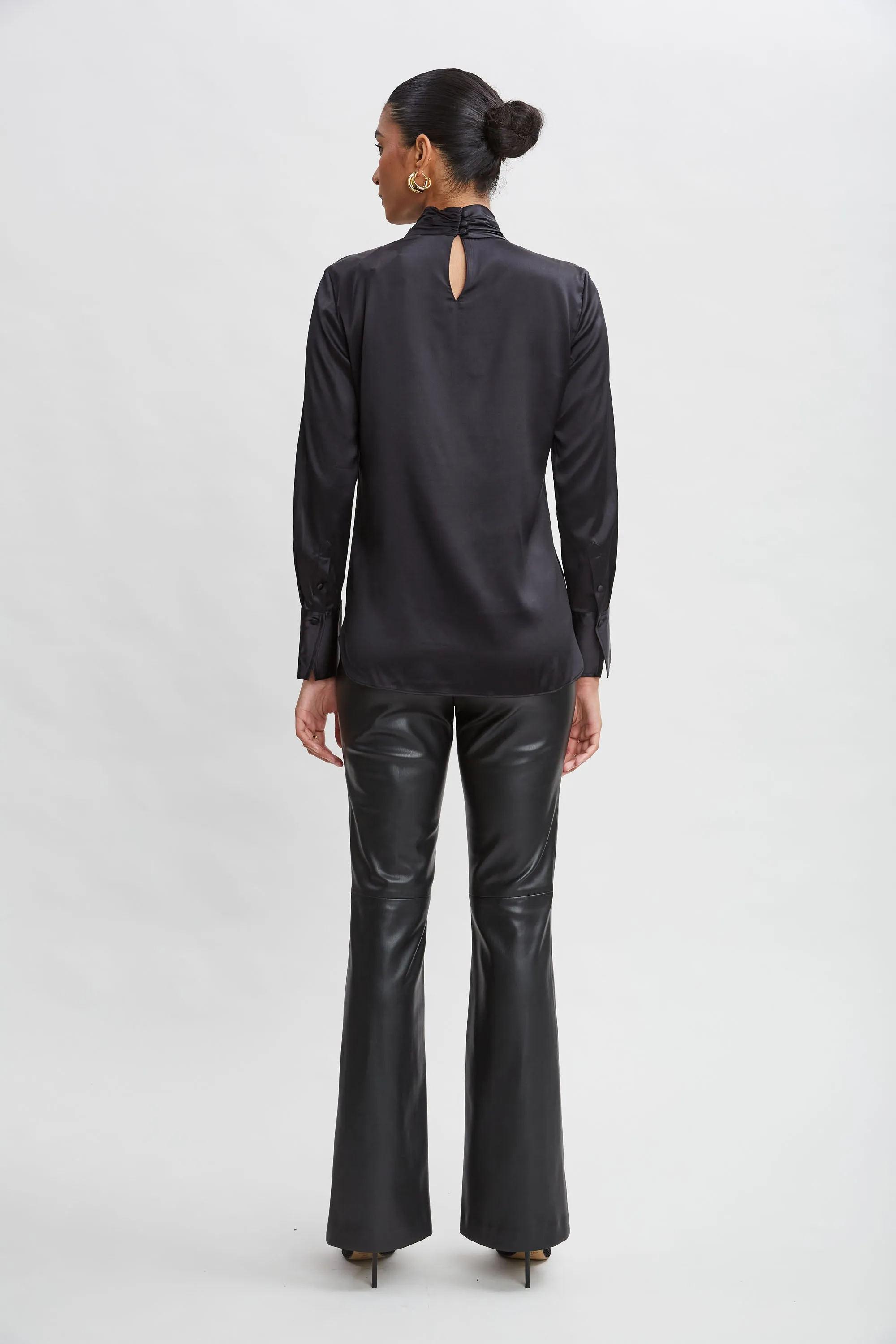Silk Twist Neck Shirt