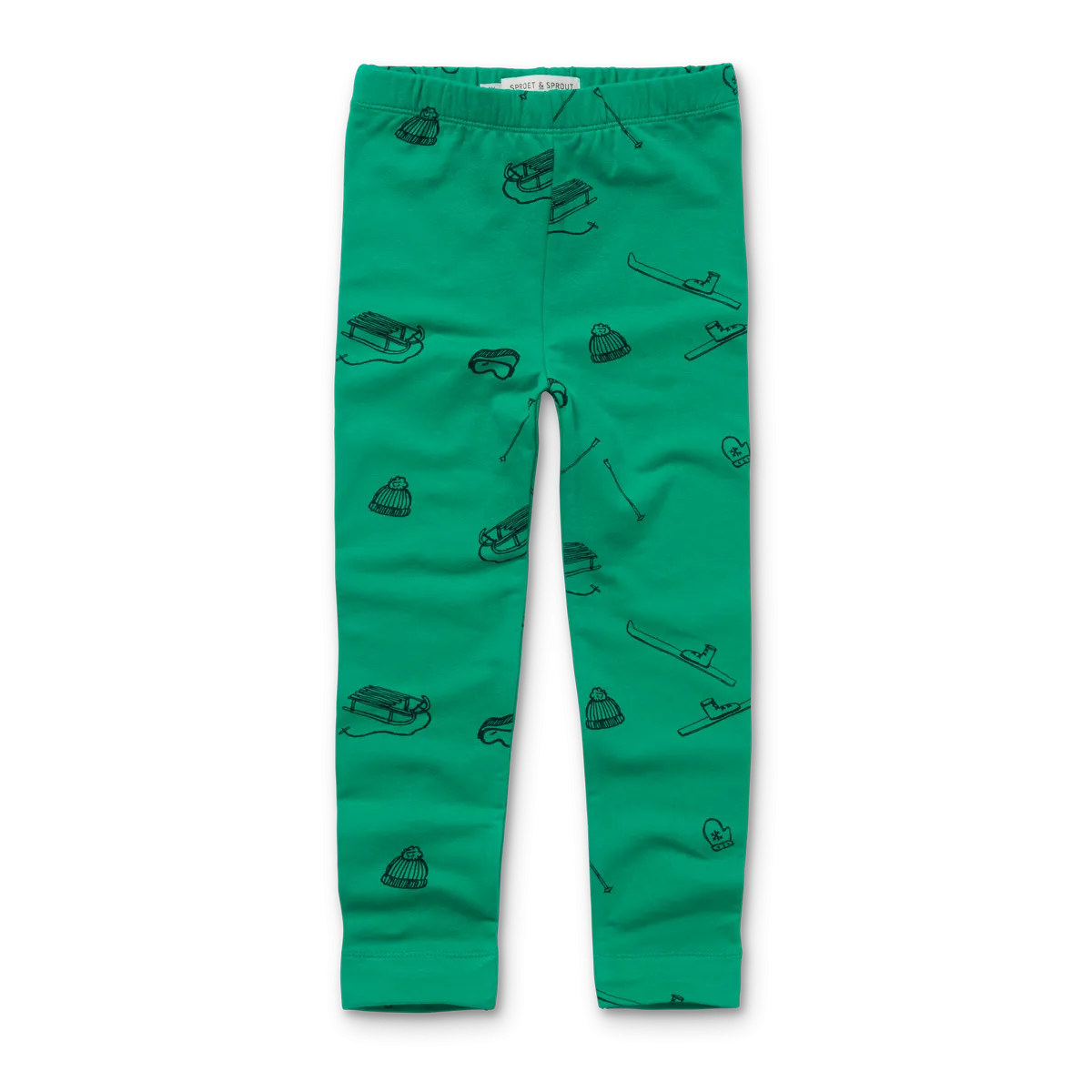 SPROET & SPROUT FERN GREEN SKI PRINT LOOSE SWEATSHIRT LEGGING SET