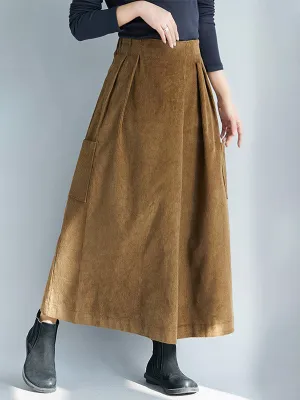 Super Loose Vintage Zipper Corduroy Wide-Leg Pants