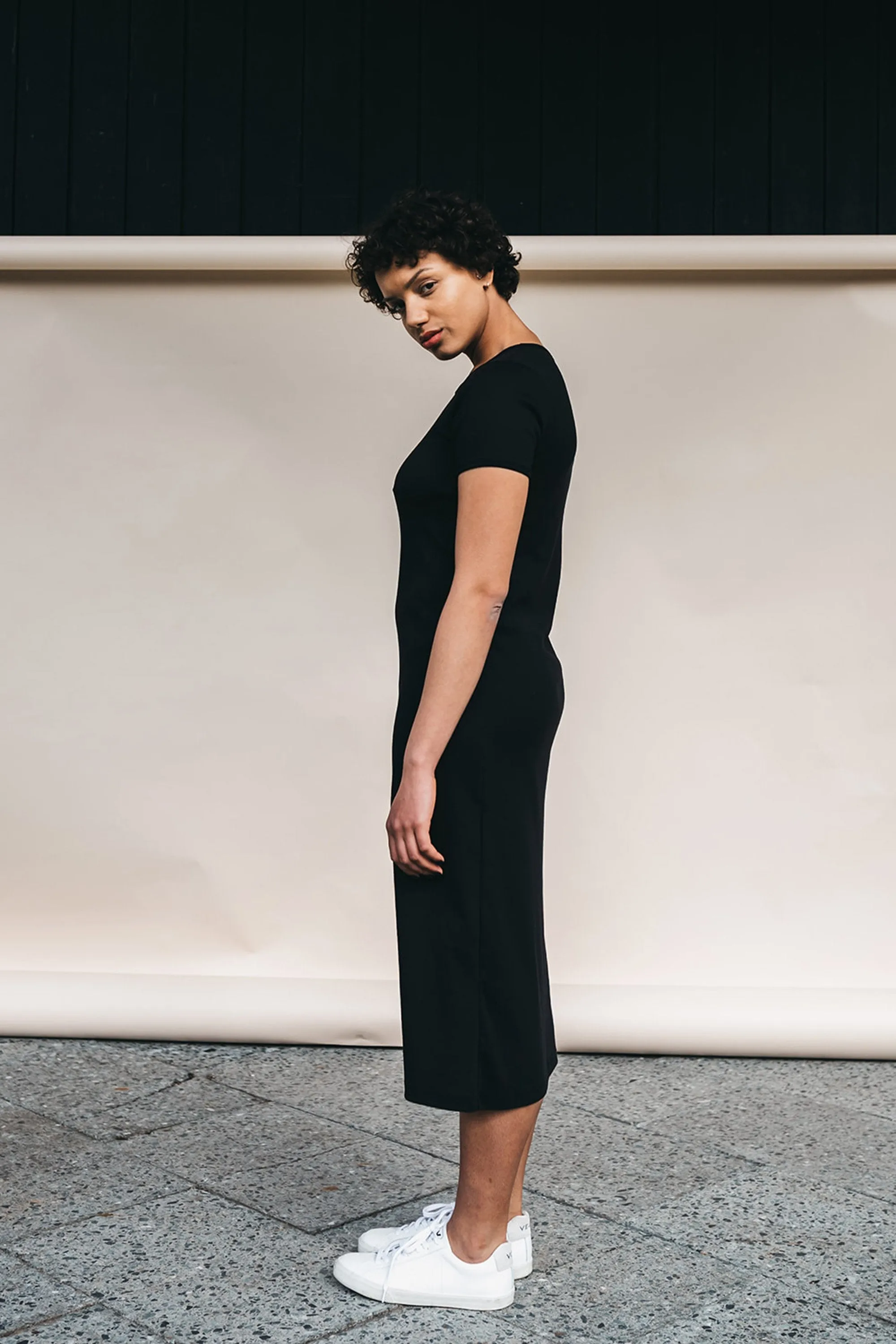 tee dress black <br> by Signe