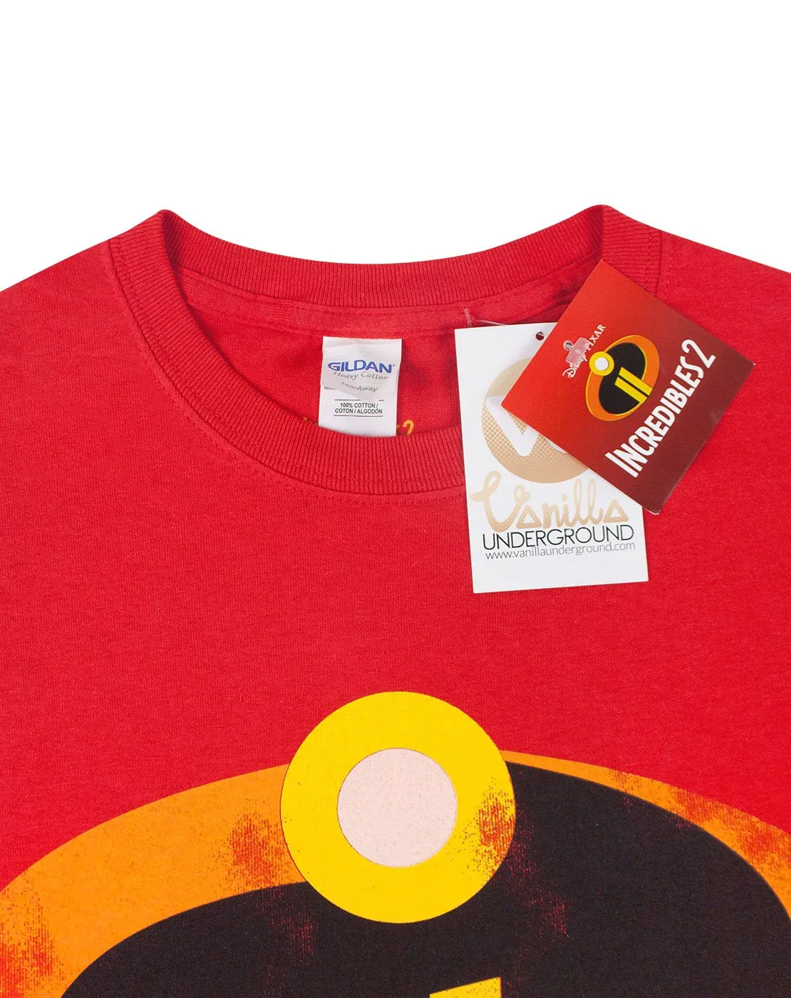The Incredibles 2 Men's Adults Costume Red Logo T-Shirt Top