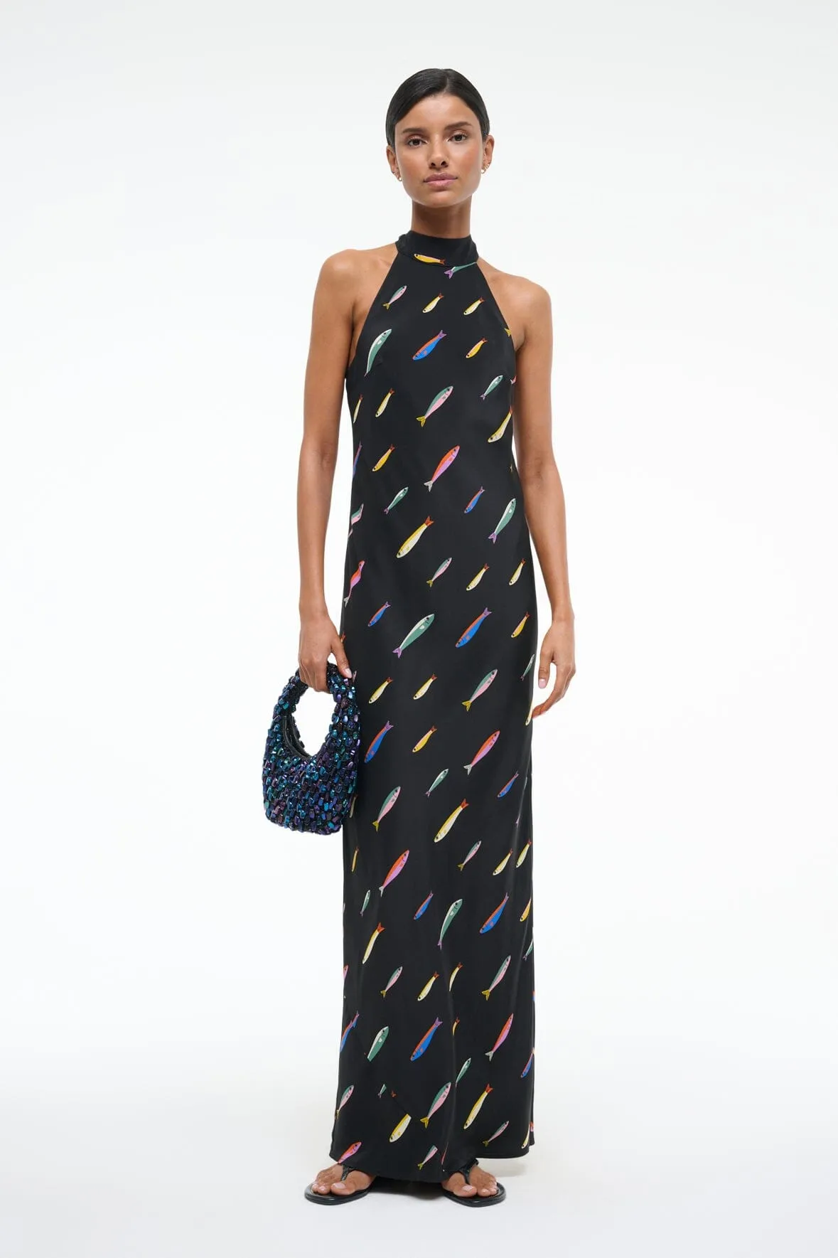 WINNIE SILK DRESS | POP SARDINES BLACK