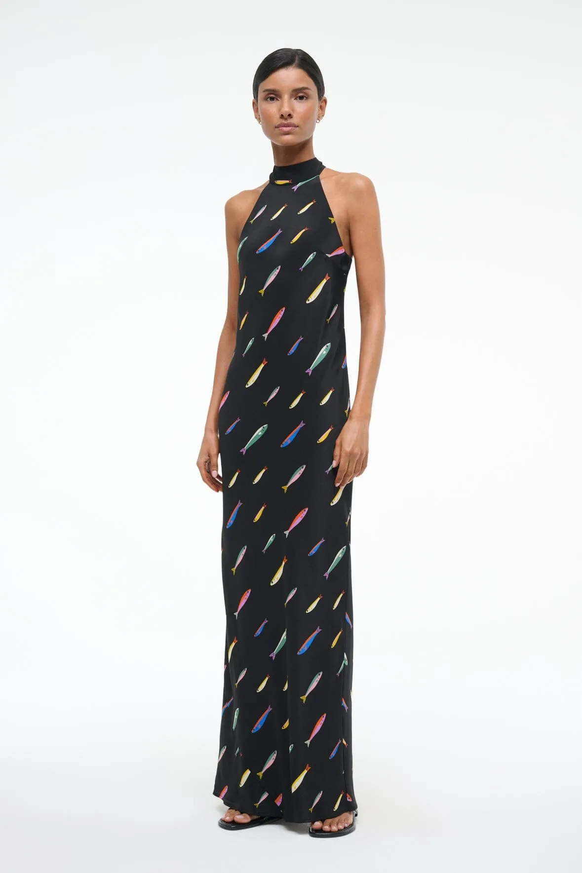 WINNIE SILK DRESS | POP SARDINES BLACK