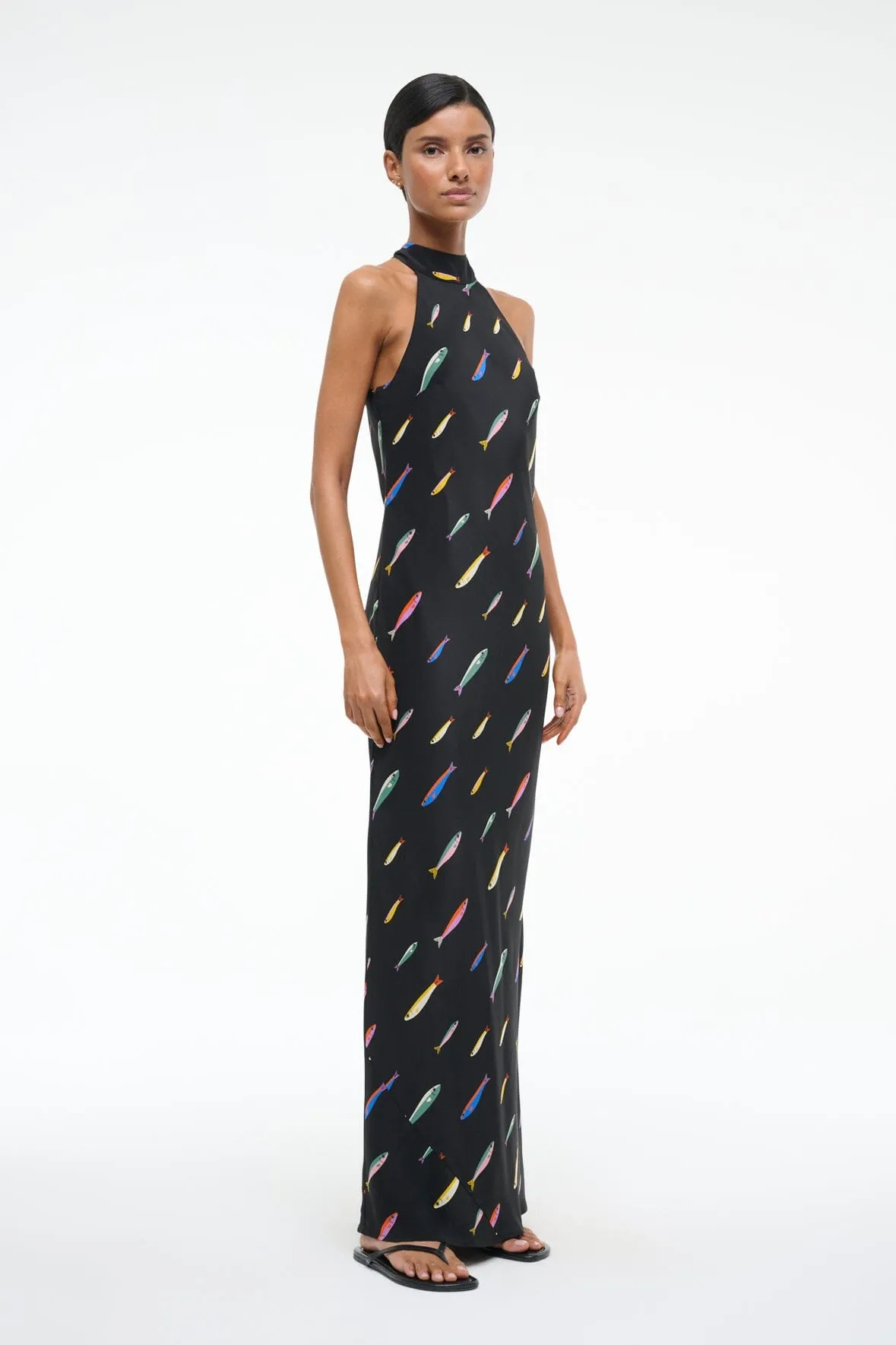 WINNIE SILK DRESS | POP SARDINES BLACK