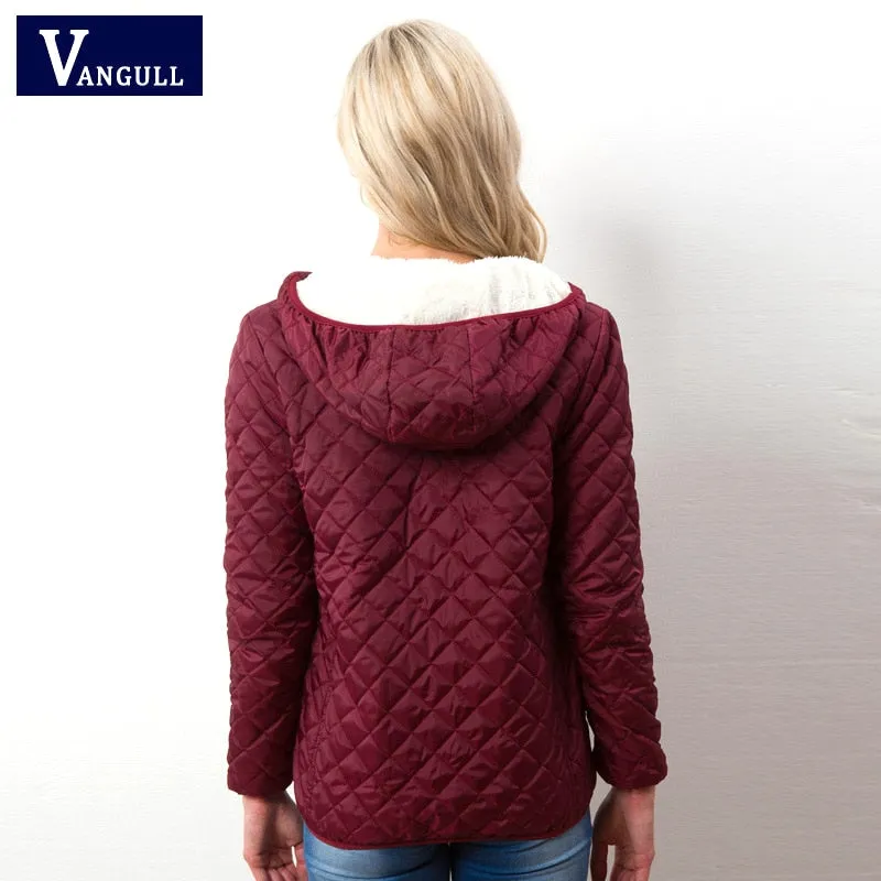 Women's Hooded Jacket Casual Basic Warm Velvet Lamb Parka Coat  Autumn Winter New Solid Light Soft Outerwear