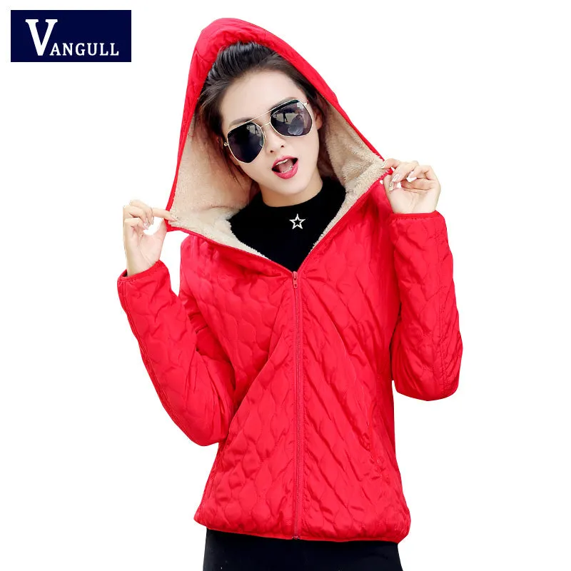 Women's Hooded Jacket Casual Basic Warm Velvet Lamb Parka Coat  Autumn Winter New Solid Light Soft Outerwear
